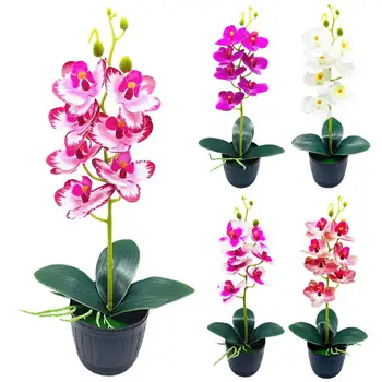 Utile Imitație Plantă De Ghiveci Orhidee Colorate Din Plastic Prezenta Poliță Imitație De Ghivece Cu Plante De Simulare Bonsai Ușor De Întreținut