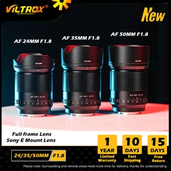 VILTROX 24mm 35mm, 50mm F1.8 E Auto Focalizare Full Frame AF Obiectiv pentru Sony E Mount A6000 A6400 A7III Lentile de aparat de Fotografiat