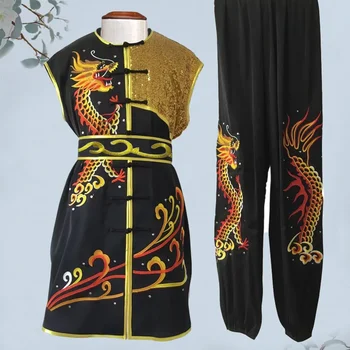 Vara Wushu Îmbrăcăminte Artă Marțială Uniformă Kung Fu Rochie De Tai Chi Haine Femei Și Bărbați, Unisex Broderie Kun Master 2023 Noi