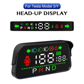 Vitezometru Digital De Alarmă Set Masina Head Up Display Lumina Usa Echipamentul De Frânare Monitor Indicator Pentru Tesla Model 3 Y 2016-2023