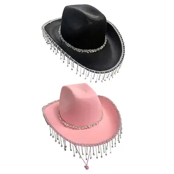 Western Cowboy Hat Evenimente Decorative Rochie De Plaja Adulți Margine Largă Pălărie