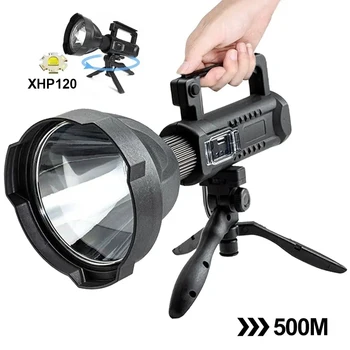 XHP120 XHP70 Puternic Lanterna Portabil Puternic Lanterna LED-uri Montare pe Suport Proiector Portabil USB Reîncărcabilă lumina Reflectoarelor