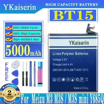 YKaiserin BT 15 BT15 Baterie 5000mah Pentru Meizu M3 M3 / M3S Mini M3Smini Y685Q M688Q M688C M688M M688U BT68 Telefon Bateria + Instrument