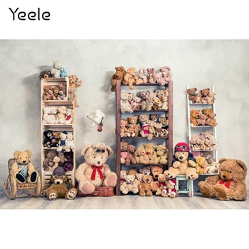 Yeele Jucarii Bear Baby Doll Duș Ziua Fotografie De Interior Fondul Fotografic Decor Fundal Pentru Studio Foto