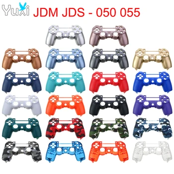 YuXi Fața Caz Coajă de Locuințe Pentru PS4 5.0 Controller JDS-050 JDM 050 055 Piese de schimb Capacul Superior