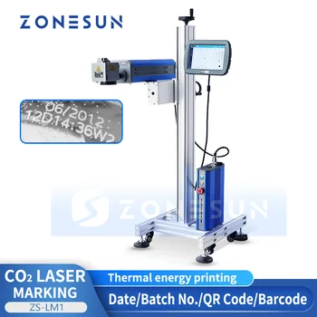 ZONESUN Data de QR coduri de Bare, Imprimanta Laser Codificare Gravor Mașină de Marcare din Plastic Sticlă din Piele Lemn Coder ZS-LM1