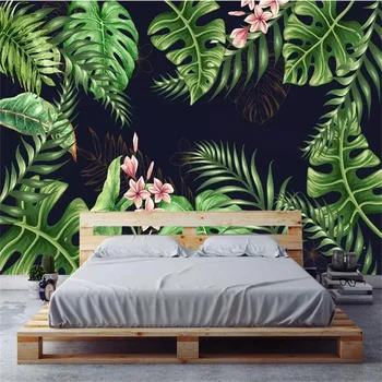 beibehang Personalizate 3d tapet mural Nordic mână-pictat simplu tropicală planta TV de perete de fundal pictura decorativa