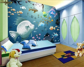 beibehang murală tapet Copii canapea camera de zi dormitor TV fondul de fundal Lumii Subacvatice 3d foto tapet pentru pereți