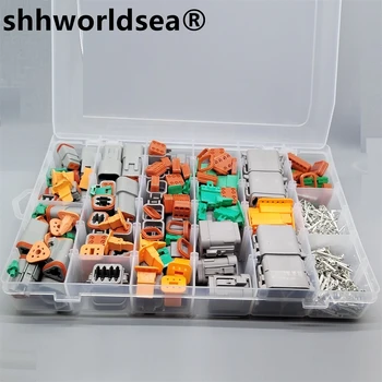 shhworldsea 2,3,4,6,8,12 p Conector Kit CASETA de Sârmă DT Serie Conector set DT06 04 2 pin 3 pin 4 pin 6/8/12 pin Plug Sigilate