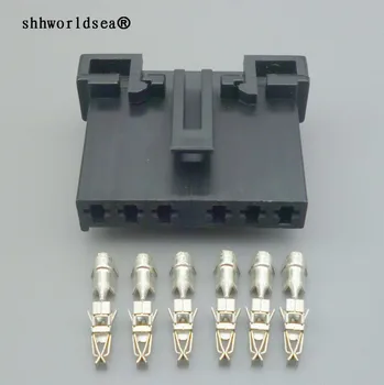 shhworldsea 2.8 mm 6pini Auto Electrice de sex Feminin din Spate, Coada de Lumină Fasciculului de Cabluri Conectori Soclu Cu Terminale sau sârmă