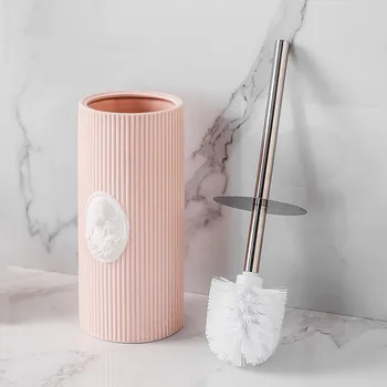 În stil European Ceramice Set de Perie Wc Baie WC Instrument de Curățare din Oțel Inoxidabil Mâner WC Curățare Perie Wc Roz Alb
